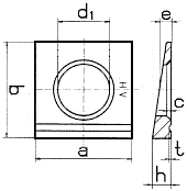 DIN 6917 Шайба косая прямоугольная
