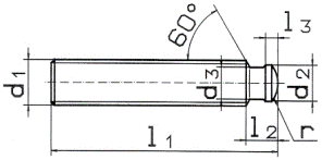 DIN 6332 Шпилька стопорная с упорной цапфой